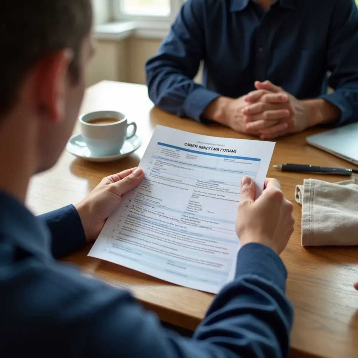 Homeowner reviewing an HVAC contractor's insurance certificate at a White Plains, NY kitchen table